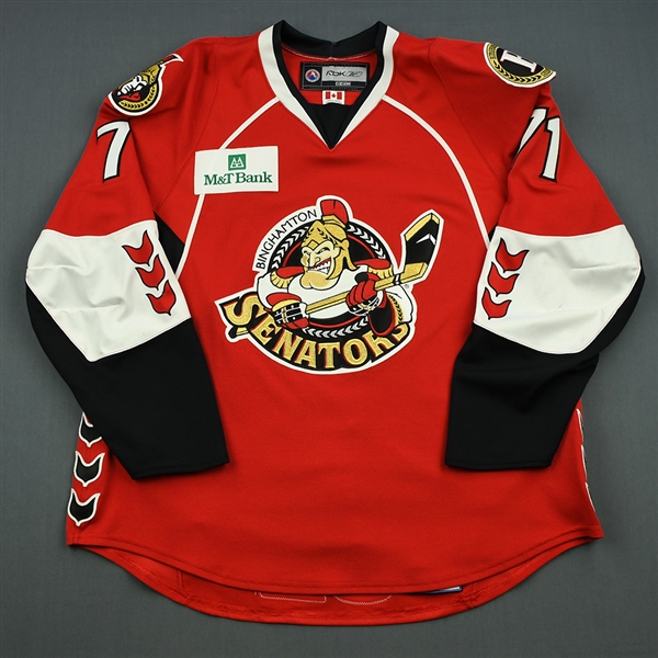 Foligno, Nick<br>Red Set 1 w/ 2008 AHL All-Star Classic patch<br>Binghamton Senators 2007-08<br>#71 Size: 56