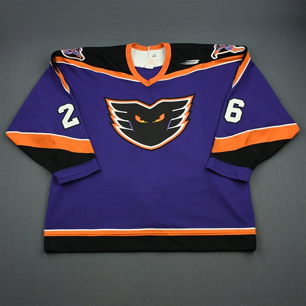 Bruininks, Brett * <br>Purple, Inaugural Season<br>Philadelphia Phantoms 1996-97<br>#26 Size: 56