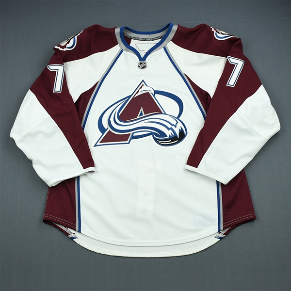 Hensick, T.J.<br>White Set 2 - Game-Issued (GI)<br>Colorado Avalanche 2009-10<br>#7 Size: 54
