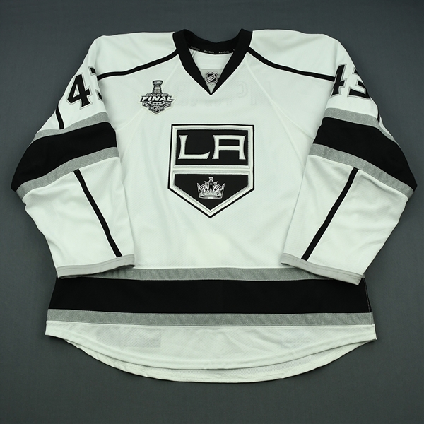 McNabb, Brayden<br>White  - Stanley Cup Final Set 1 - Game-Issued<br>Los Angeles Kings 2013-14<br>#43 Size: 58