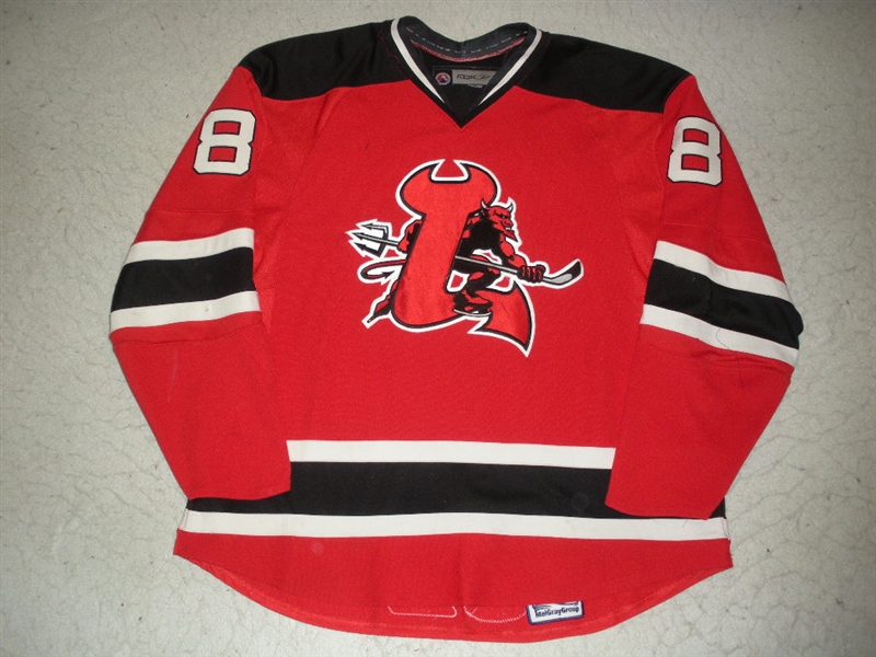 Grand-Pierre, Jean-Luc<br>Red Set 1<br>Lowell Devils 2007-08<br>#8 Size: 58