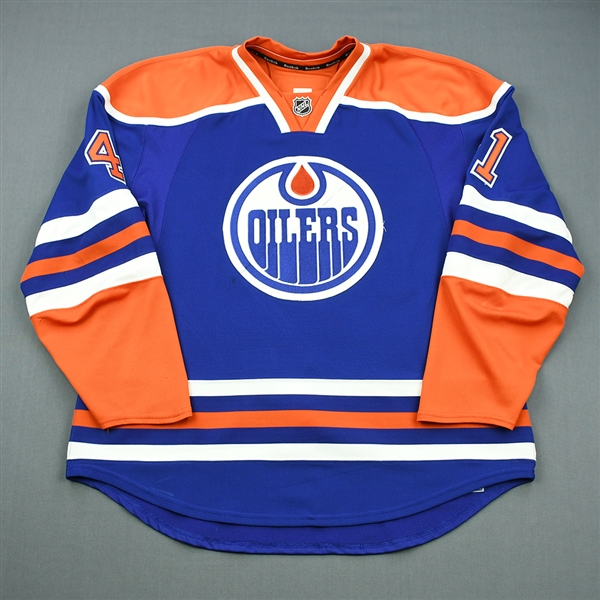 Chorney, Taylor<br>Blue Retro Set 1<br>Edmonton Oilers 2011-12<br>#41 Size: 58