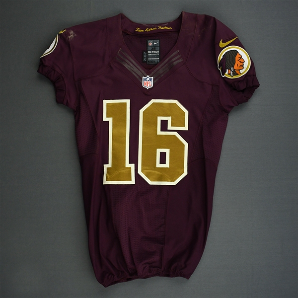 Banks, Brandon<br>Burgundy and Gold Throwback<br>Washington Redskins 2012<br>#16 Size:38