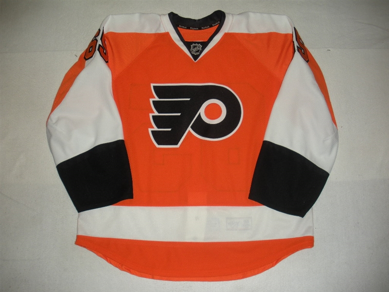 Bordson, Rob<br>Orange Set 1 - Game-Issued (GI)<br>Philadelphia Flyers 2013-14<br>#65 Size: 56