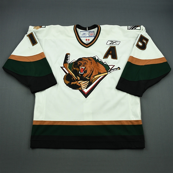 Sertich, Andy<br>White Set 1 w/A<br>Utah Grizzlies 2008-09<br>#15 Size: 54