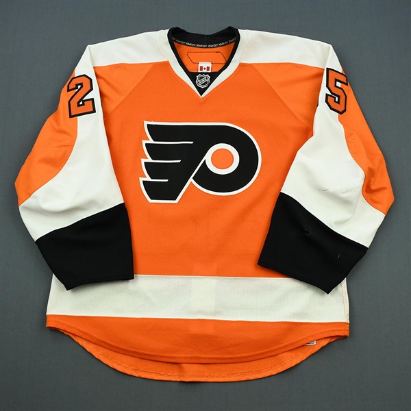 Carle, Matt<br>Orange Set 3 / Playoffs<br>Philadelphia Flyers 2010-11<br>#25 Size: 56