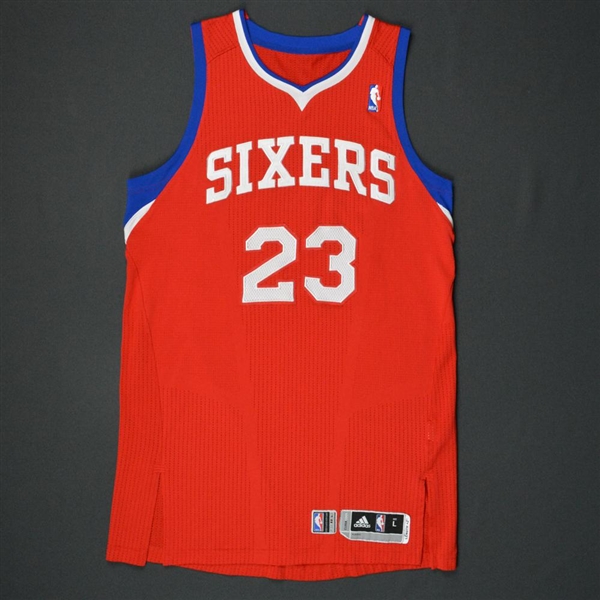 Williams, Louis * <br>Red Regular Season  - Photo-Matched to 11 Games<br>Philadelphia 76ers 2010-11<br>#23 Size: L+2