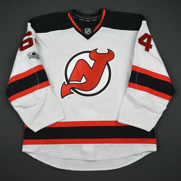 Blandisi, Joseph<br>White Set 1 w/ NHL Centennial Patch<br>New Jersey Devils 2016-17<br>#64 Size: 56