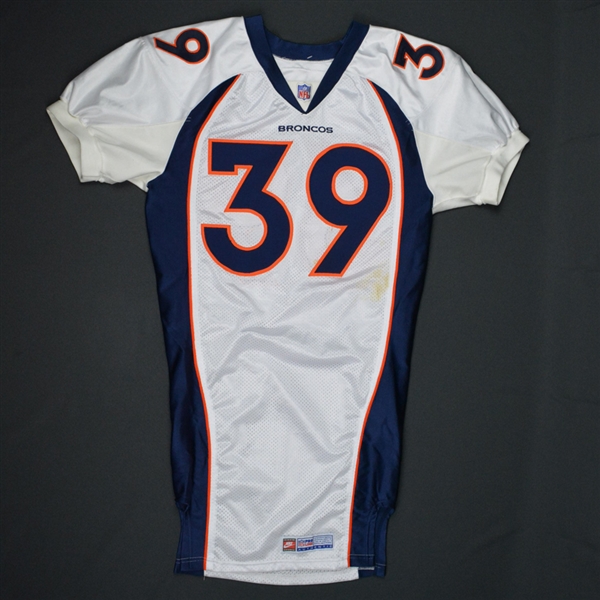 Crockett, Ray * <br>White- Authentic  Pro-Cut - CLEARANCE<br>Denver Broncos 1998<br>#39 Size:46