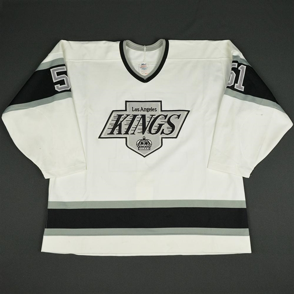 Lindholm, Mikael * <br>White<br>Los Angeles Kings 1989-90<br>#51 Size: 52