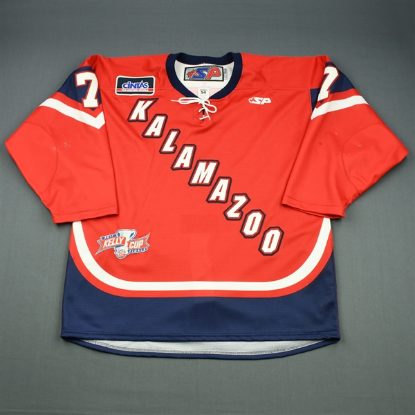 Clarke, Aaron<br>Red Kelly Cup Finals - Game 1 & 2<br>Kalamazoo Wings 2010-11<br>#7 Size: 54