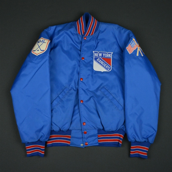 Blue Nylon Cosby Jacket - CLEARANCE<br>New York Rangers <br>Size: Large