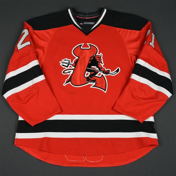 Nagy, Kory<br>Red (RBK 2.0)<br>Lowell Devils 2009-10<br>#21 Size: 58