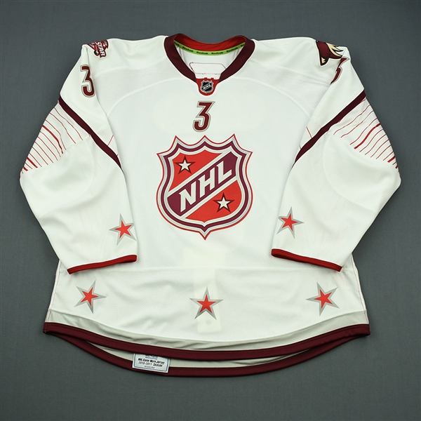 Yandle, Keith<br>White Set 2 of 3 - Game-Issued (GI) before Fantasy Draft<br>All Star 2010-11<br>#3 Size: 56