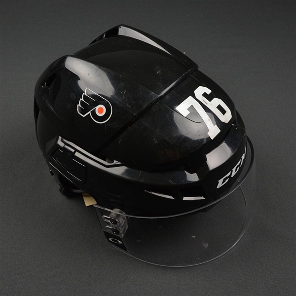 VandeVelde, Chris<br>Black CCM V08 Helmet<br>Philadelphia Flyers 2015-16<br>#76 Size: Small