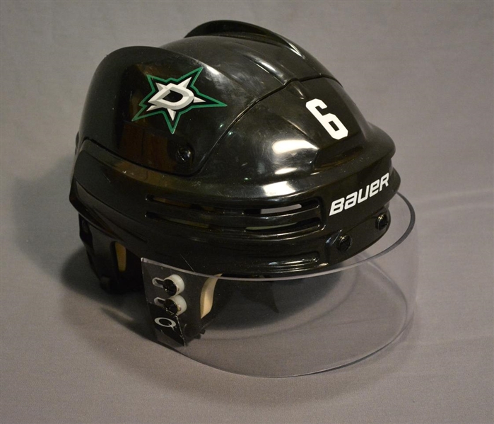 Daley, Trevor<br>Black, Bauer Helmet w/ Oakley Shield<br>Dallas Stars 2014-15<br>#6 