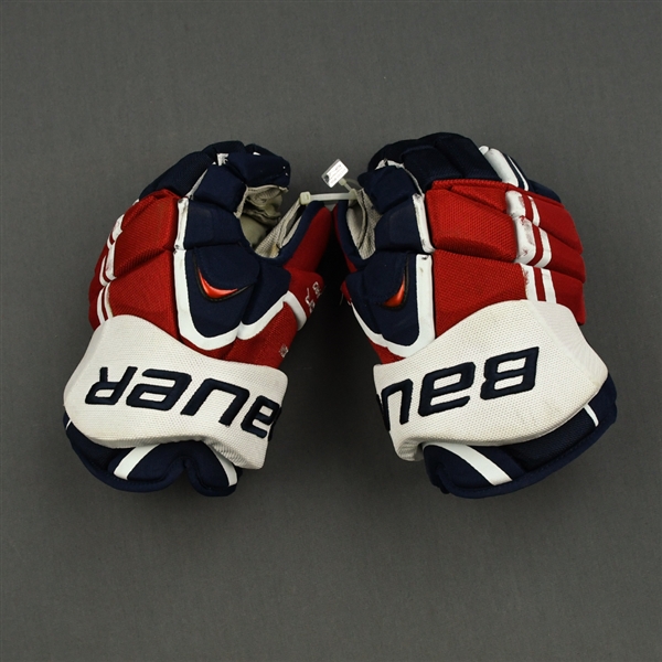 Carlson, John<br>Bauer Vapor APX Gloves<br>Washington Capitals 2013-14<br>#74 