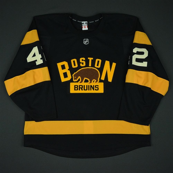 Backes, David<br>Third Set 1<br>Boston Bruins 2016-17<br>#42 Size: 56