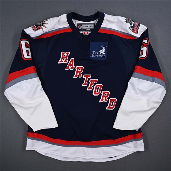 Brown, Brad<br>Navy Set 2<br>Hartford Wolf Pack 2007-08<br>#6 Size:58