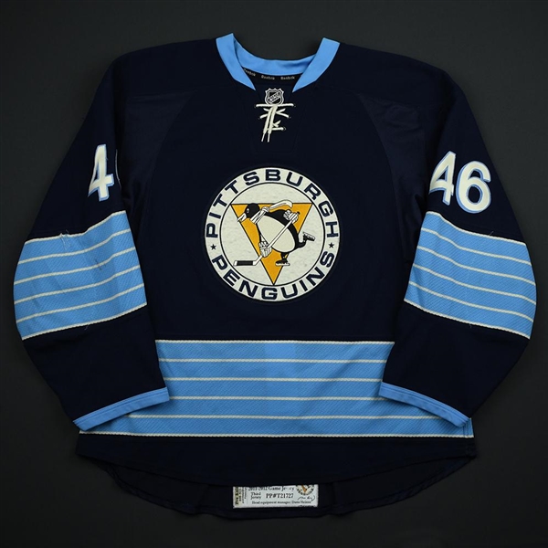 Vitale, Joe *<br>Blue Alternate - Photo-Matched<br>Pittsburgh Penguins 2011-12<br>#46 Size: 56