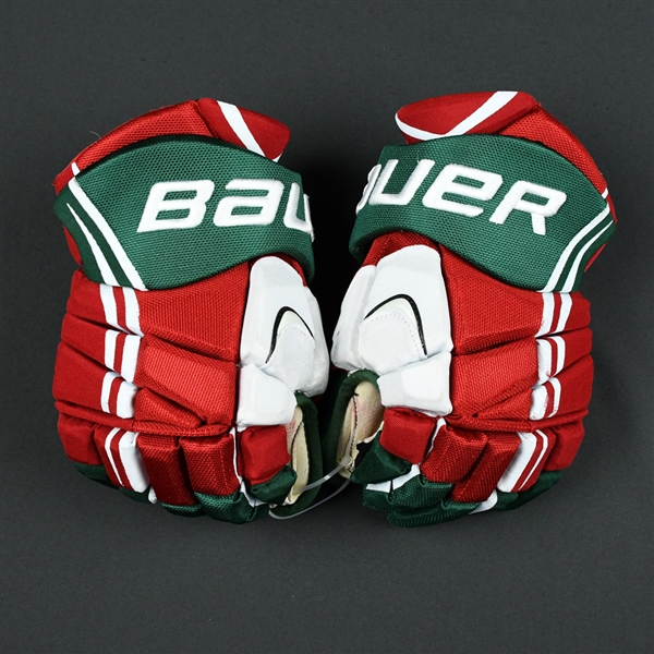 Brunner, Damian<br>Bauer Vapor APX Gloves (Retro Colors)<br>New Jersey Devils 2013-14<br> 