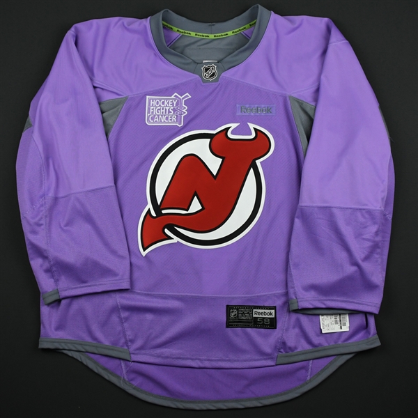 Blank - No Name or Number<br>Lavender Hockey Fights Cancer Warm-Up - CLEARANCE<br>New Jersey Devils <br> Size: 58G