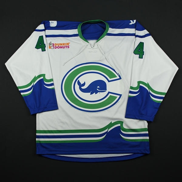 No Name On Back (Game-Issued)<br>White Set 1 <br>Connecticut Whale 2017-18<br>#44 Size: MD
