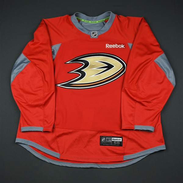 Smith-Pelley, Devante *<br>Practice - Red w/Pacific Premier Bank Patch - CLEARANCE<br>Anaheim Ducks 2011-15<br>#12 Size: 58