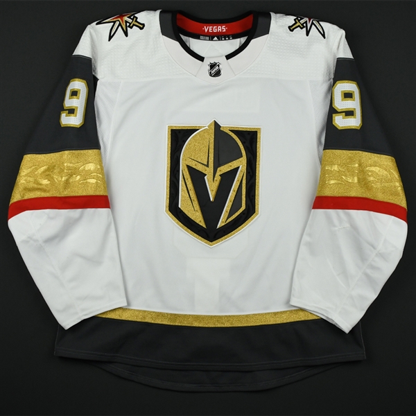 Glass, Cody<br>White Preseason Only - Assisted on First Goal in VGK History<br>Vegas Golden Knights 2017-18<br>#9 Size: 56