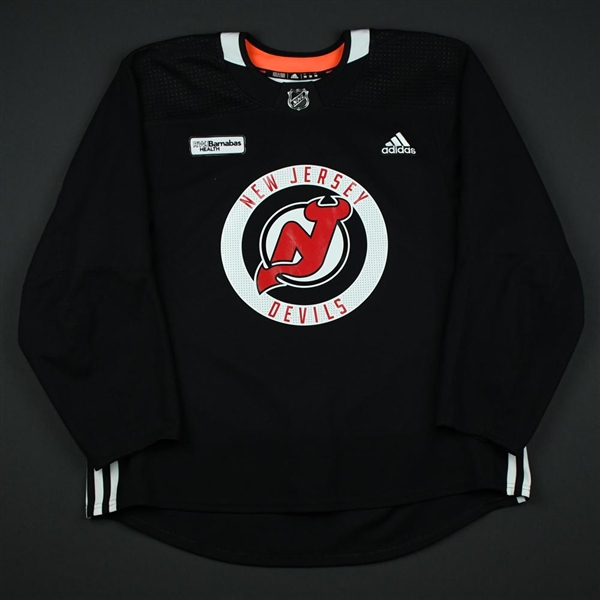 adidas<br>Black Practice Jersey w/ RWJ Barnabas Health Patch<br>New Jersey Devils 2017-18<br> Size: 56
