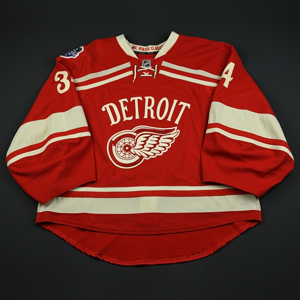 Mrazek, Petr *<br>Red - Winter Classic 1/1/14 at Michigan Stadium (The Big House) - Backed Up<br>Detroit Red Wings 2013-14<br>#34 Size: 58G