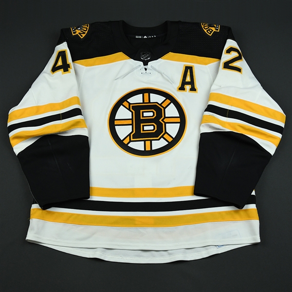Backes, David<br>White Set 2 w/A<br>Boston Bruins 2017-18<br>#42 Size: 56