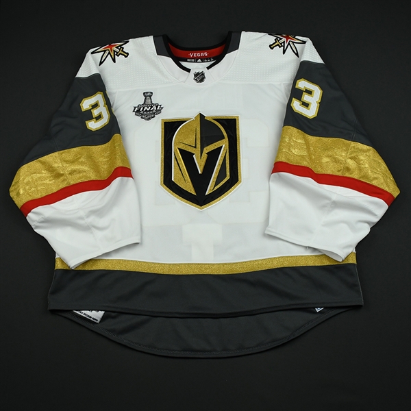 Lagace, Maxime<br>White Stanley Cup Final Set 1 - Back-Up Only <br>Vegas Golden Knights 2017-18<br>#33 Size: 58G