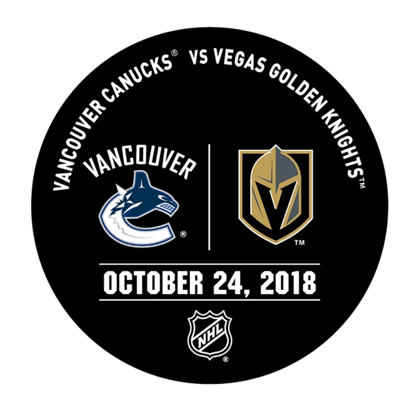 Vegas Golden Knights Warmup Puck<br>October 24, 2018 vs. Vancouver Canucks<br> 2018-19