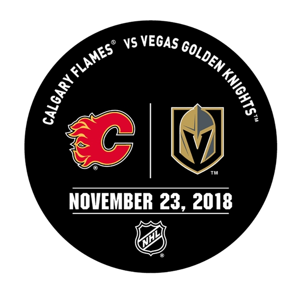 Vegas Golden Knights Warmup Puck<br>November 23, 2018 vs. Calgary Flames<br> 2018-19