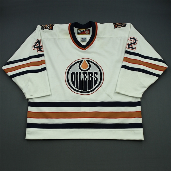 Daw(e), Jeff *<br>White Preseason - CLEARANCE<br>Edmonton Oilers 1999-00<br>#42 Size: 56