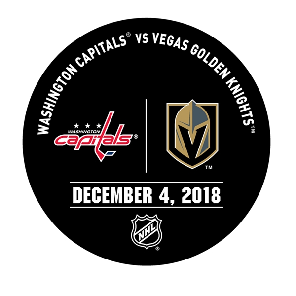 Vegas Golden Knights Warmup Puck<br>December 4, 2018 vs. Washington Capitals<br> 2018-19