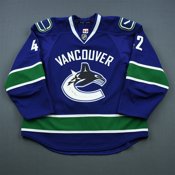 Ferriero, Ben *<br>Blue<br>Vancouver Canucks 2013-14<br>#42 Size: 56