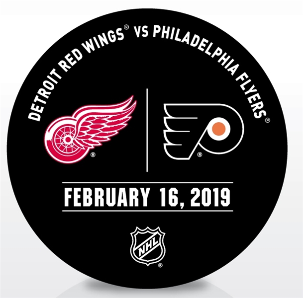 Philadelphia Flyers Warmup Puck<br>February 16, 2019 vs. Detroit Red Wings<br>Philadelphia Flyers 2018-19<br>58