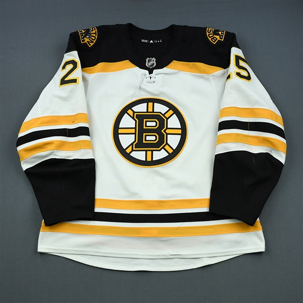 Carlo, Brandon<br>White Set 1 (A removed)<br>Boston Bruins 2018-19<br>#25 Size: 56