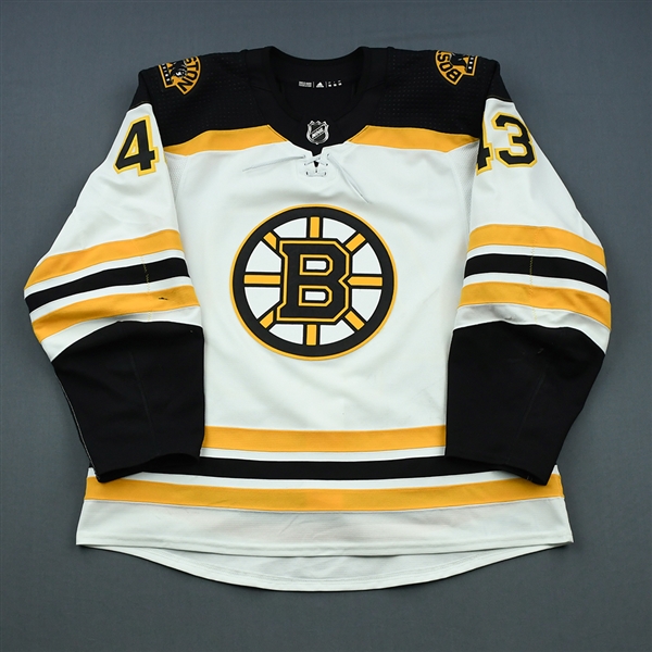 Heinen, Danton<br>White Set 1 (A removed)<br>Boston Bruins 2018-19<br>#43 Size: 56