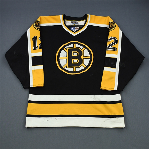 Oates, Adam *<br>Black Set 1 - w/A removed - Video-Matched<br>Boston Bruins 1996-97<br>#12 Size: 52