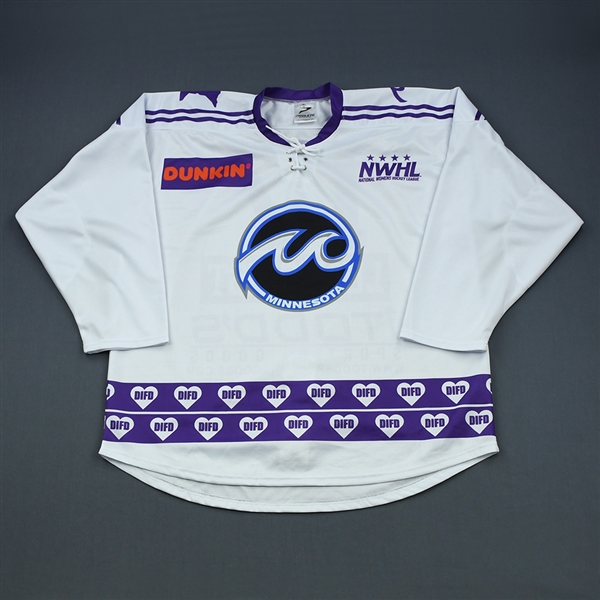 Lundquist, Sadie<br>White DIFD Warm-Up Jersey (Game-Issued) - March 2, 2019 @ Boston Pride<br>Minnesota Whitecaps 2018-19<br>#17 Size: LG
