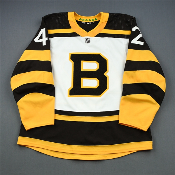 Backes, David<br>White (A removed) - Winter Classic Style - Worn January 14, 2019 & March 27, 2019<br>Backes, David 2018-19<br>#42 Size: 56