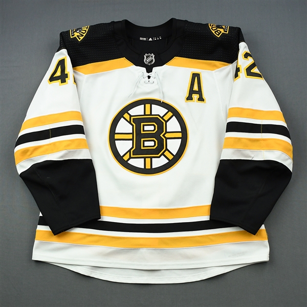 Backes, David<br>White Set 2 w/A<br>Boston Bruins 2018-19<br>#42 Size: 56