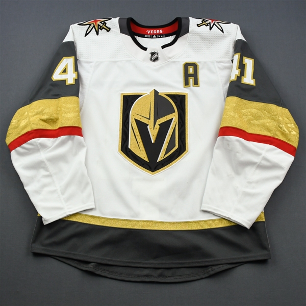 Bellemare, Pierre-Edouard <br>White Stanley Cup Playoffs w/A<br>Vegas Golden Knights 2018-19<br>#41 Size: 54