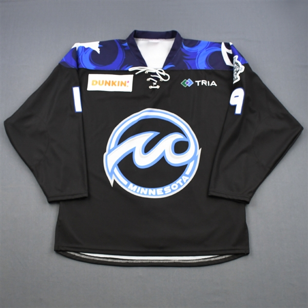 NNOB (Blank)<br>Black Set 2 / Playoffs w/ Isobel Cup Playoffs Patch (Game-Issued)<br>Minnesota Whitecaps 2018-19<br>#19 Size: LG
