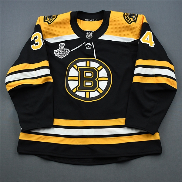 Carey, Paul<br>Black Stanley Cup Final Set 1 - Game-Issued (GI)<br>Boston Bruins 2018-19<br>#34 Size: 56