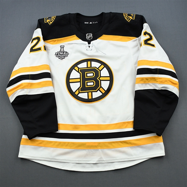 Cehlarik, Peter<br>White Stanley Cup Final Set 1 - Game-Issued (GI)<br>Boston Bruins 2018-19<br>#22 Size: 56