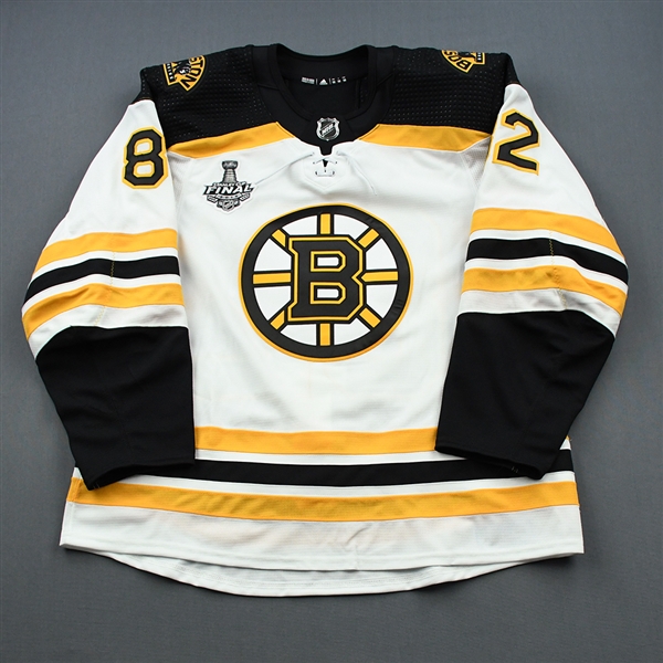 Frederic, Trent<br>White Stanley Cup Final Set 1 - Game-Issued (GI)<br>Boston Bruins 2018-19<br>#82 Size: 56